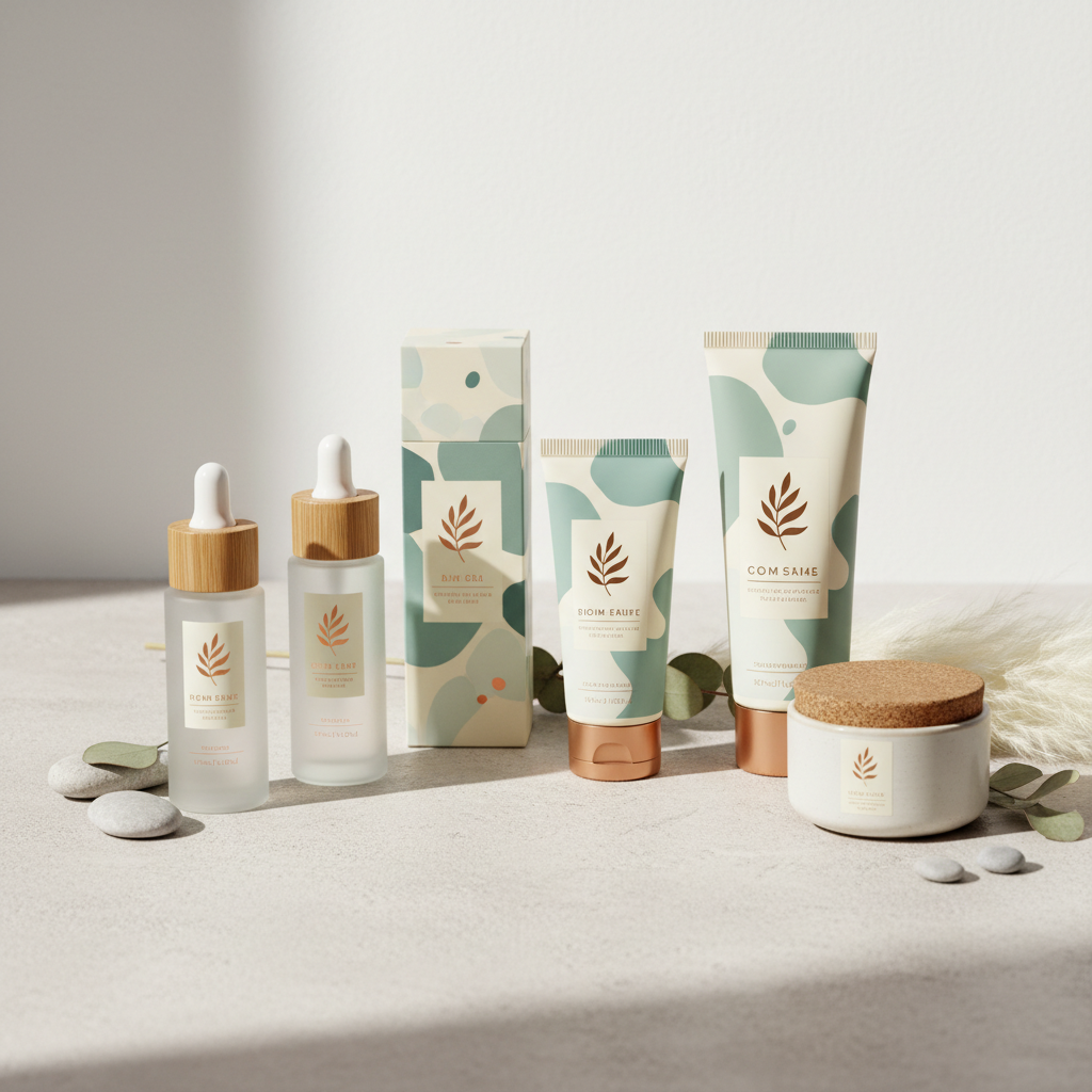 Private label K-Beauty packaging design and finished products